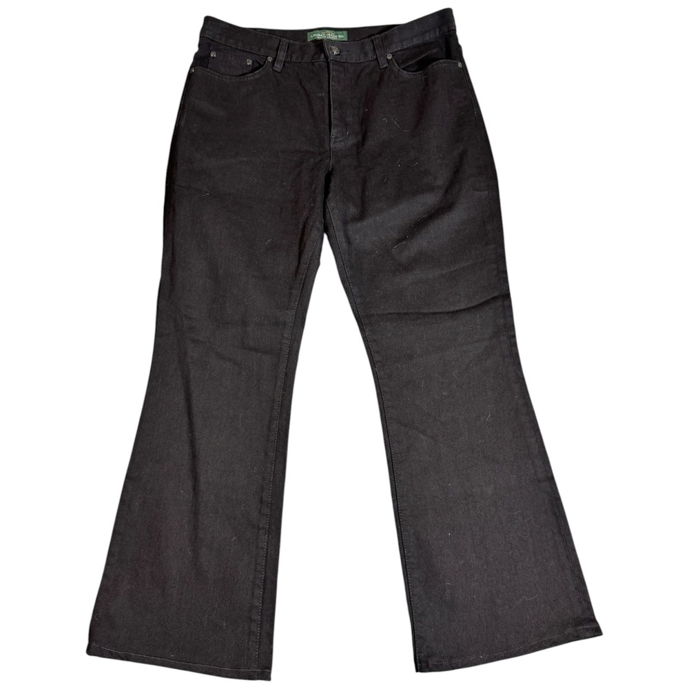 NWOT LRL Lauren‎ Jeans Co. Women's Classic Bootcut Jeans Size 10 Black 32x28